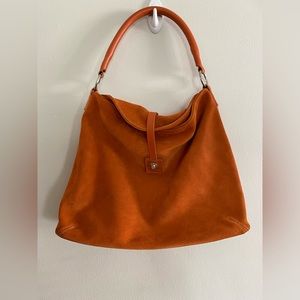 Spinnybeck Suede Shoulder Bag - Orange